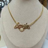 Custom Curious Monkey Name Necklace