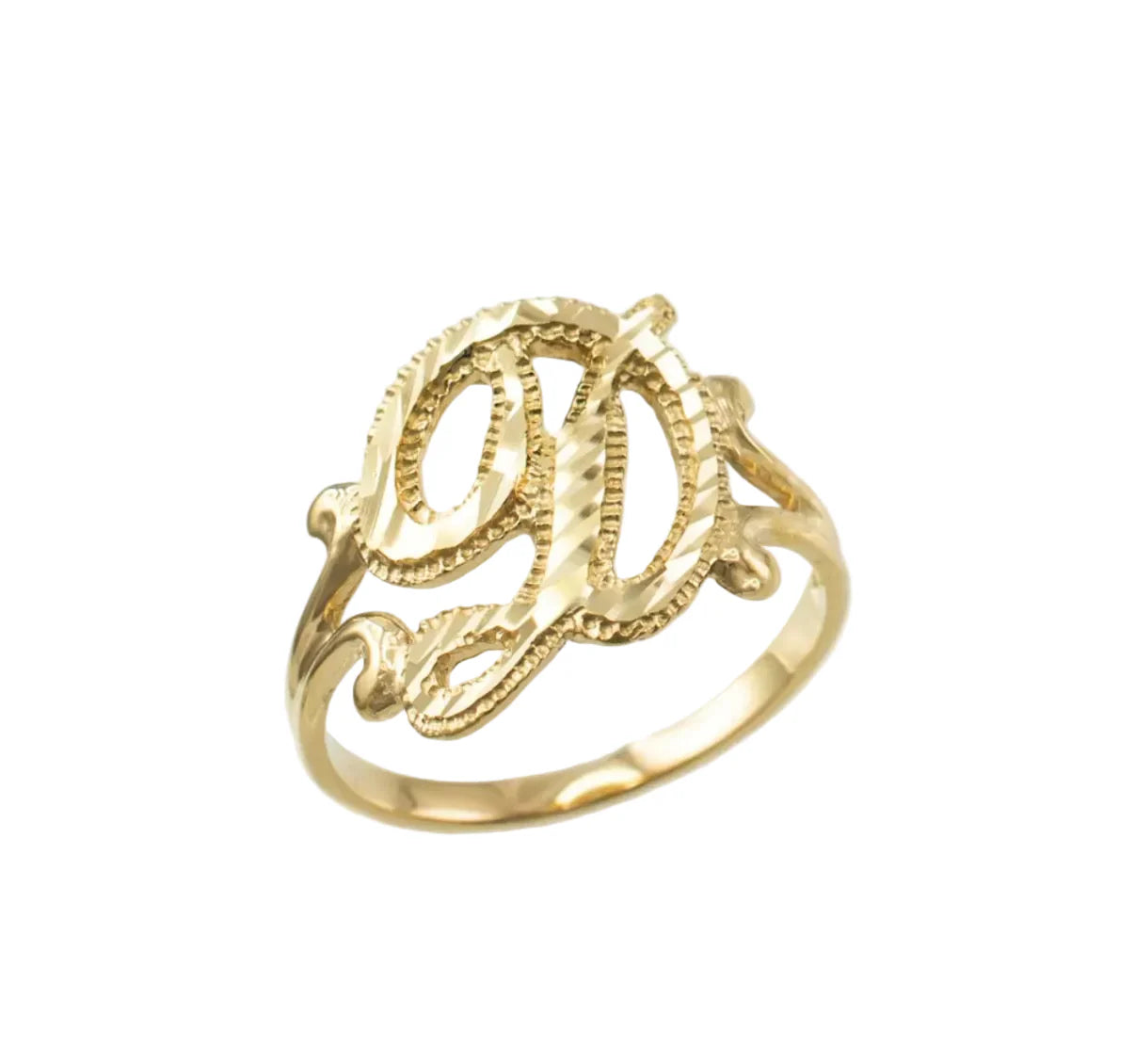 Cursive Letter Ring -camillaboutiqueshop