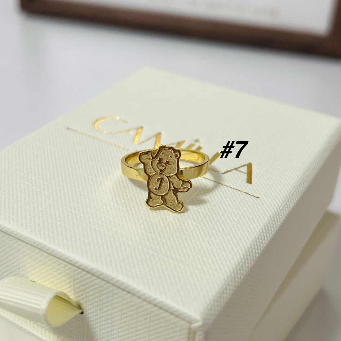 Custom Cartoon Initial & Name Rings