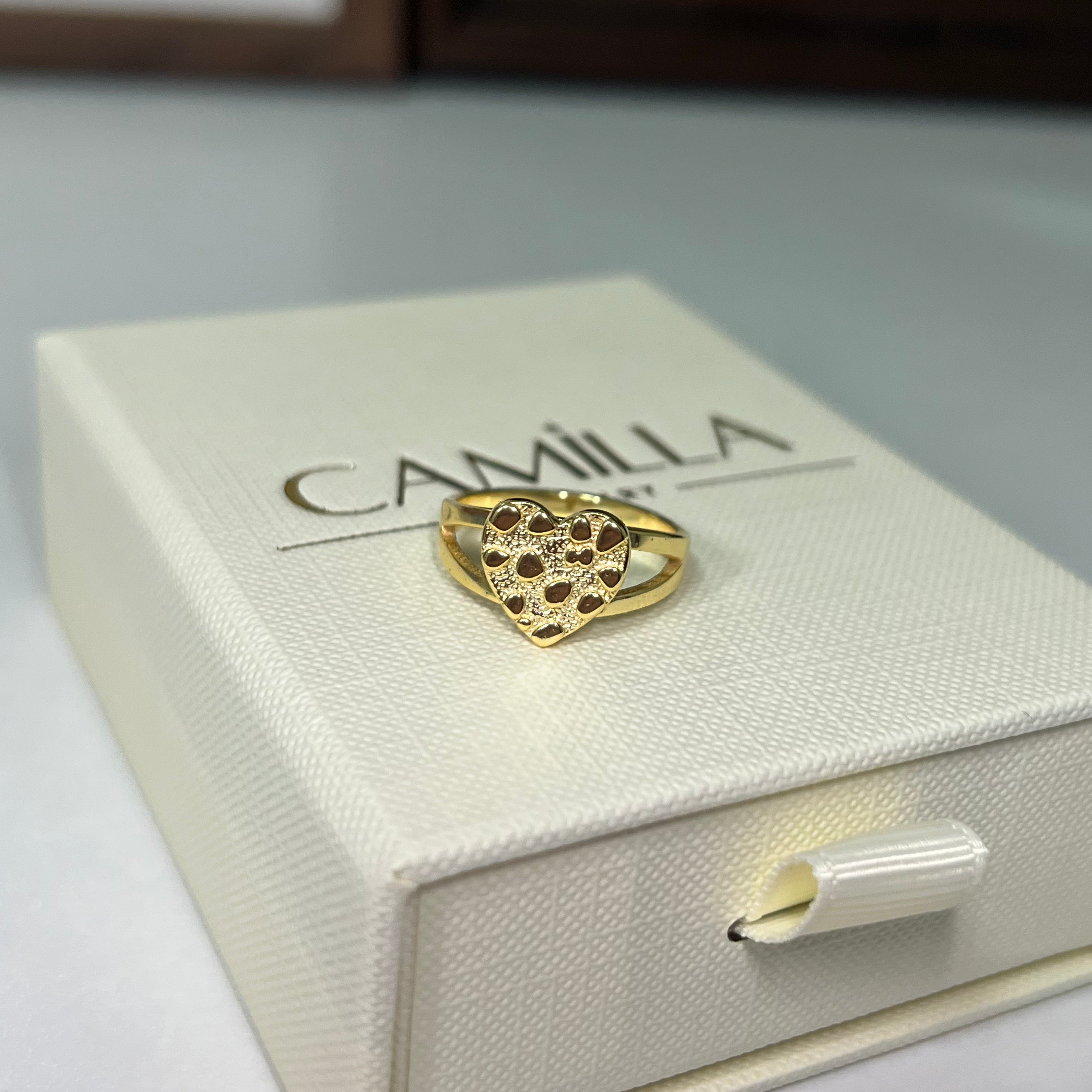 Heart Nugget Ring -camillaboutiqueshop