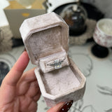 'ADAYA"EMERALD SOLITAIRE MOISSANITE RING