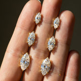The Amara Maquise Cut Moissanite Stud Earrings