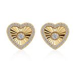 Perla Texture Heart Earrings - camillaboutiqueshop