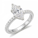 'VALENTINA' MARQUISE MOISSANITE RING