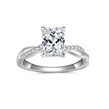'FOREVER LOVE' RADIANT CUT MOISSANITE RING 2CT
