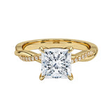 TWIST PRINCESS CUT MOISSANITE RING