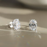 Moyla Oval Cut Moissanite Stud Earrings