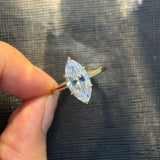 "IOU"Marquise Cut Moissanite Ring - 3ct