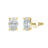Moyla Oval Cut Moissanite Stud Earrings