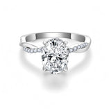 'FOREVER LOVE' OVAL MOISSANITE RING 2CT