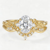 "Fairytale Vine" Oval Moissanite Bridal Set -1.5ct