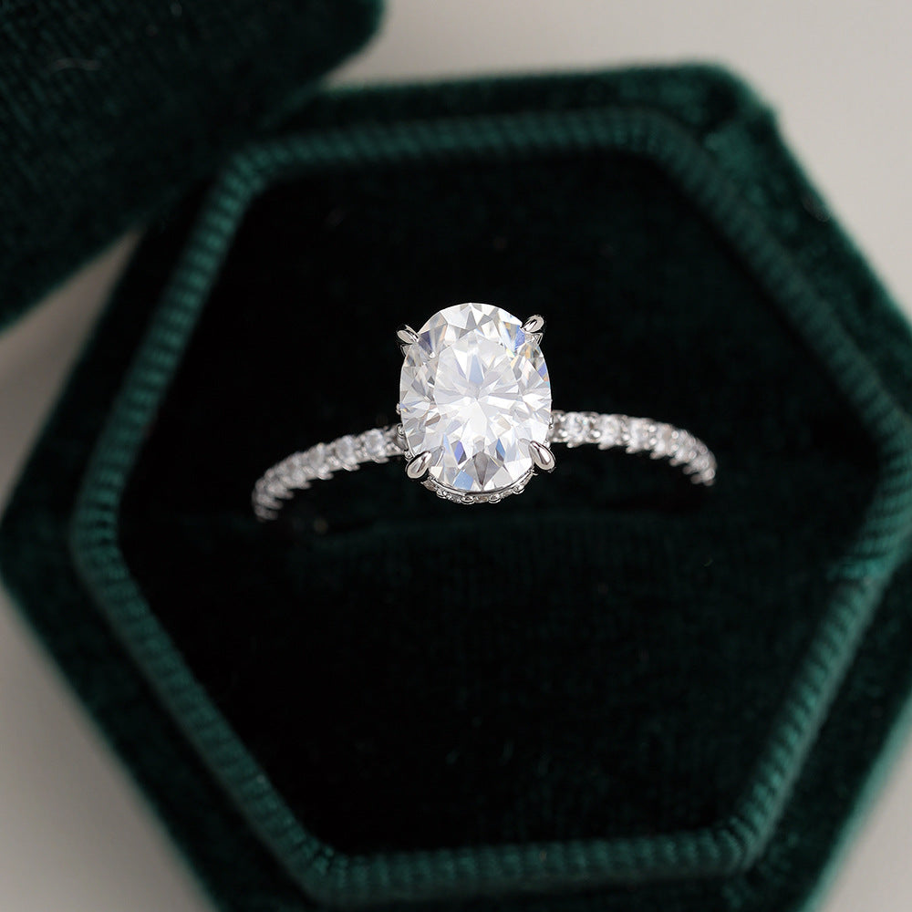 'TRUE LOVE' OVAL CUT MOISSANITE RING