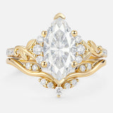 Botanical Marquise Moissanite Bridal Set (3.0 CT)