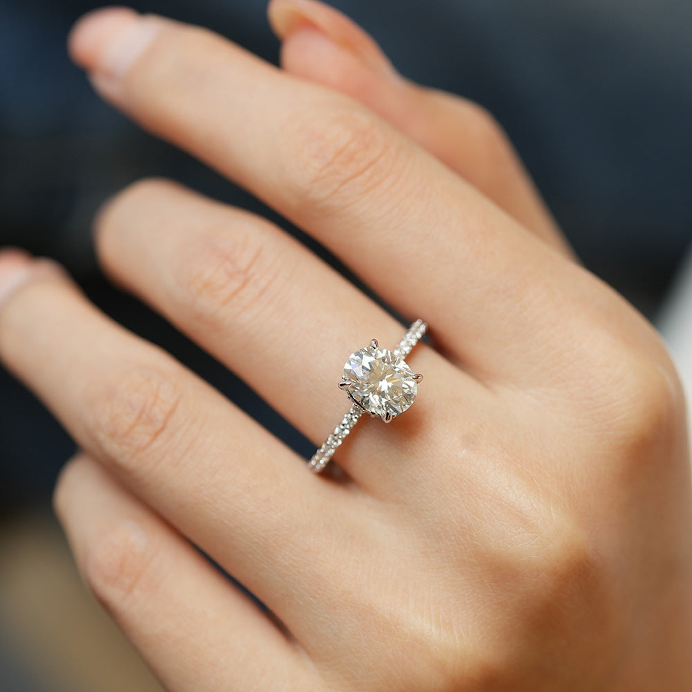 'TRUE LOVE' OVAL CUT MOISSANITE RING