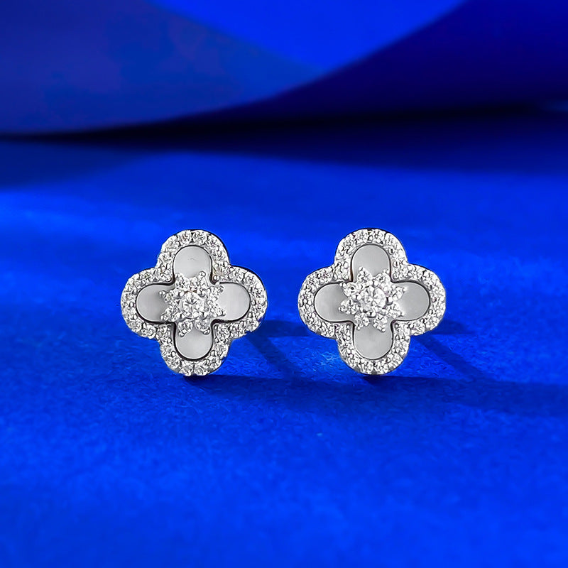 Sparkle Sakura Clover Earrings - Camillaboutiqueshop
