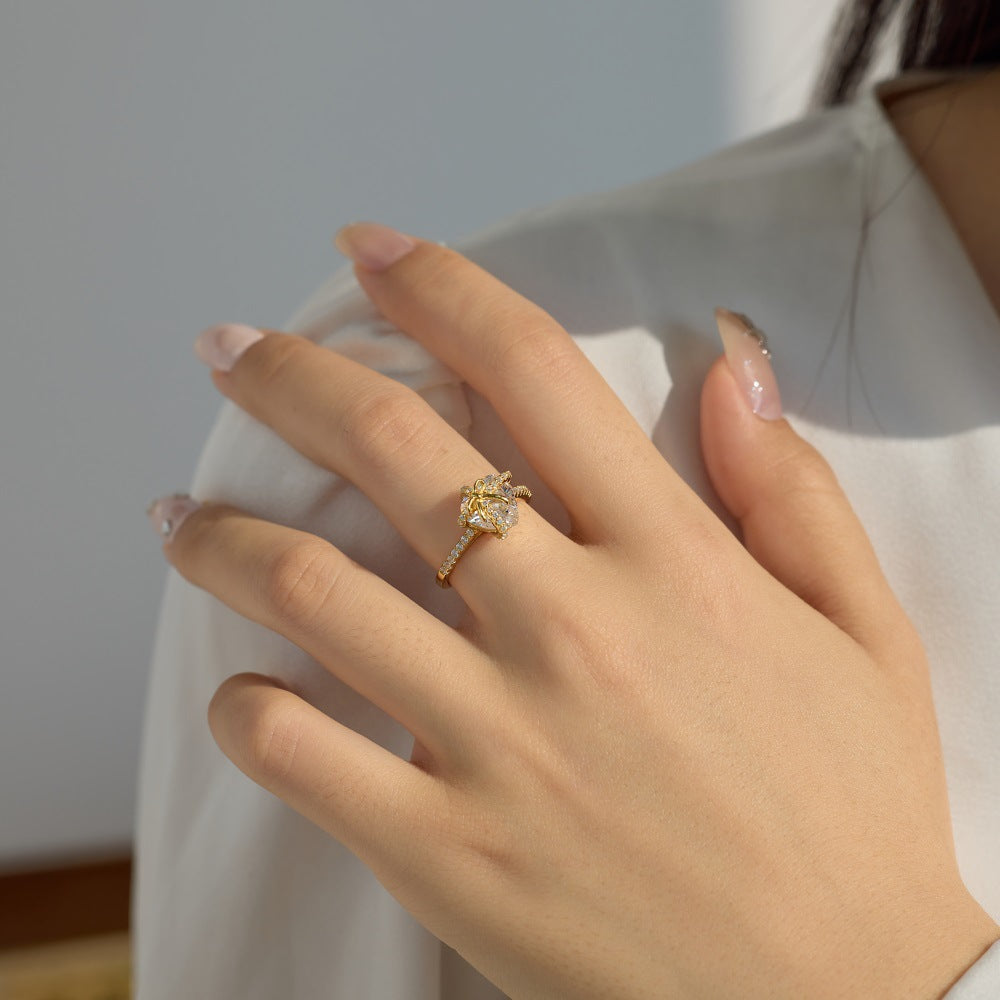 Aurora Heart Bow Ring -camillaboutiqueshop