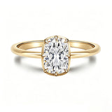 The "Serenity Solitaire"Cushion-Cut Moissanite Ring - 4ct