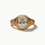 "Vintage Beloved"Old Mine Cut Moissanite Ring-5ct