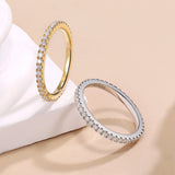 Full Pave  Eternity Band Moissanite Ring