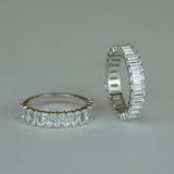 Klassischer Pave-Set Voll-Zirkonia Eternity Ring aus Sterlingsilber