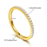 Full Pave  Eternity Band Moissanite Ring