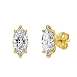 The Amara Maquise Cut Moissanite Stud Earrings
