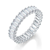 Klassischer Pave-Set Voll-Zirkonia Eternity Ring aus Sterlingsilber