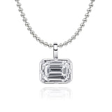 Emeral Solitaire Cut  Necklace