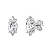 The Amara Maquise Cut Moissanite Stud Earrings