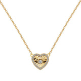 Perla Texture Heart Necklace - camillaboutiqueshop