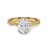 TWIST OVAL CUT MOISSANITE RING