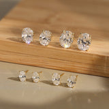 Moyla Oval Cut Moissanite Stud Earrings