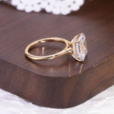 'ADAYA"EMERALD SOLITAIRE MOISSANITE RING
