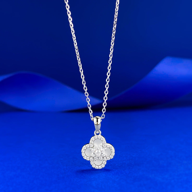 Sparkle Sakura Clover Necklace