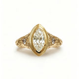 "Vintage Beloved"Marquise Cut Moissanite Ring-3ct