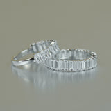 Klassischer Pave-Set Voll-Zirkonia Eternity Ring aus Sterlingsilber