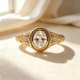 "Vintage Beloved"Oval Cut Moissanite Ring-3.5ct