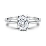 The "Serenity Solitaire"Cushion-Cut Moissanite Ring - 4ct