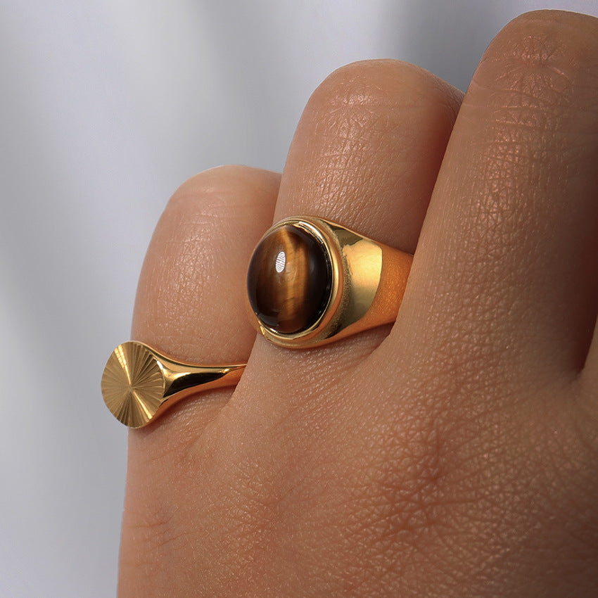 Amber Signet Ring