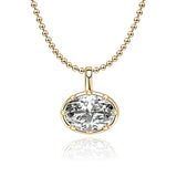 East West Oval Cut  Necklace