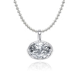 East West Oval Cut  Necklace