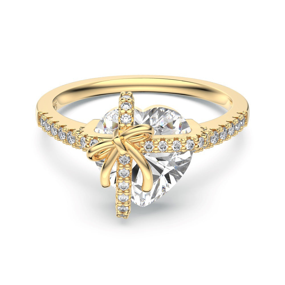Aurora Heart Bow Ring