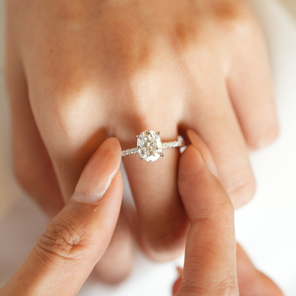 'TRUE LOVE' OVAL CUT MOISSANITE RING