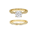 'FOREVER LOVE' CUSHION MOISSANITE RING SET 2CT
