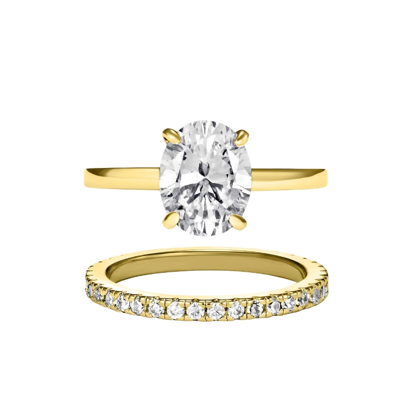 The ”Camilla" Oval Cut Moissanite Ring Set
