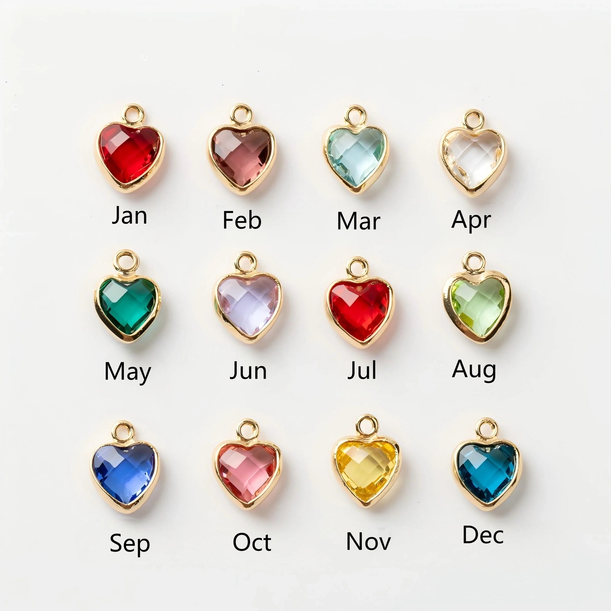 Alex Birthstone Charm Interlock Stacking Ring - Camillaboutiqueshop