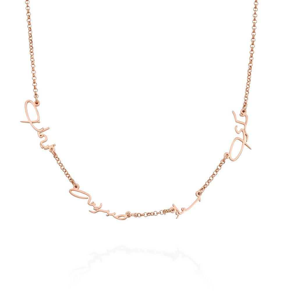 Arabic Multiple Name Necklace in Rose Gold Plating - Camillaboutiqueshop