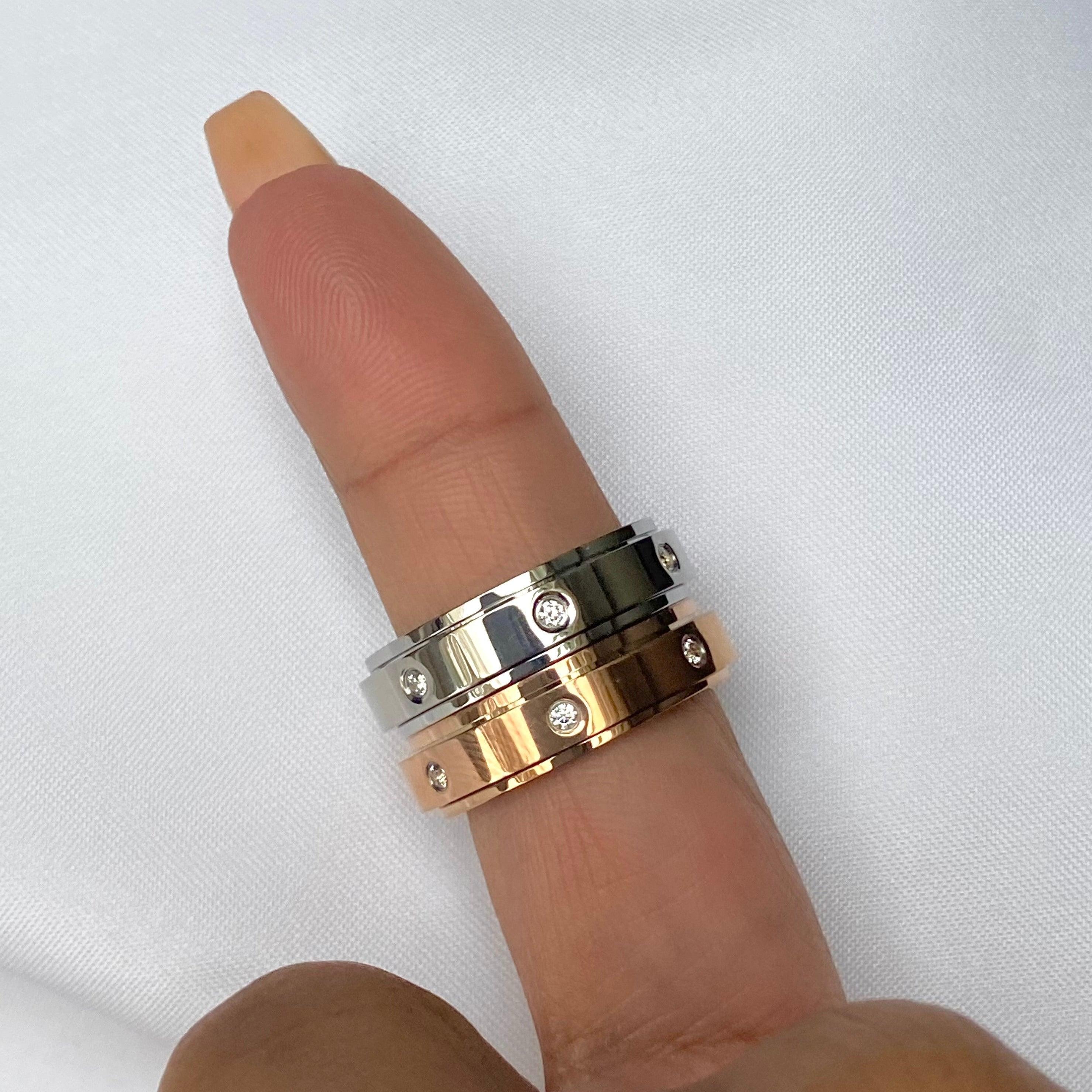 Cubic Zirconia Eternity Band Rings -Camillaboutique
