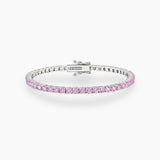 Petal Moissanite Pink Tennis Bracelet –  3mm