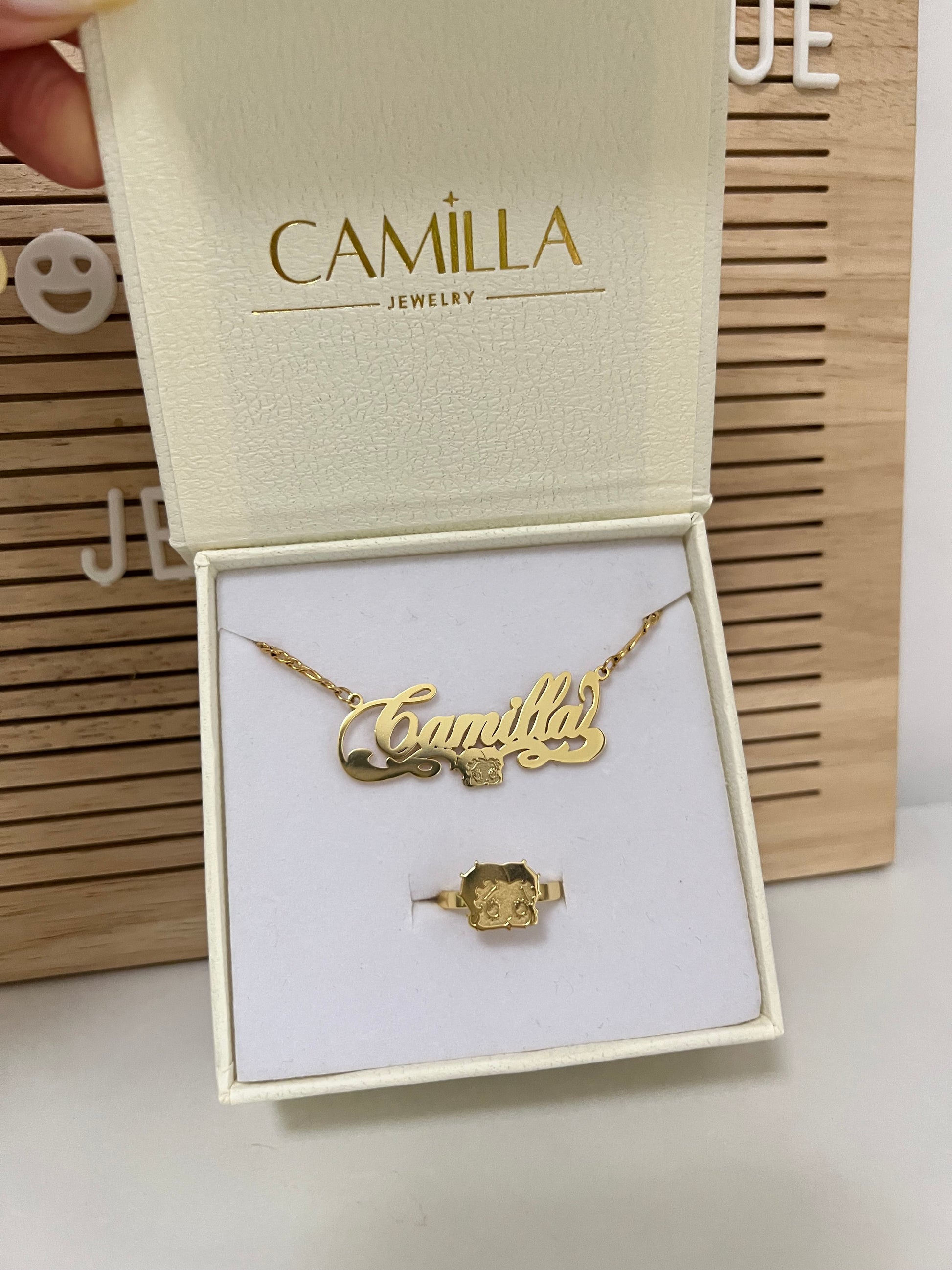 Betty boop custom name necklace - Sterling Silver Version - Camillaboutiqueshop